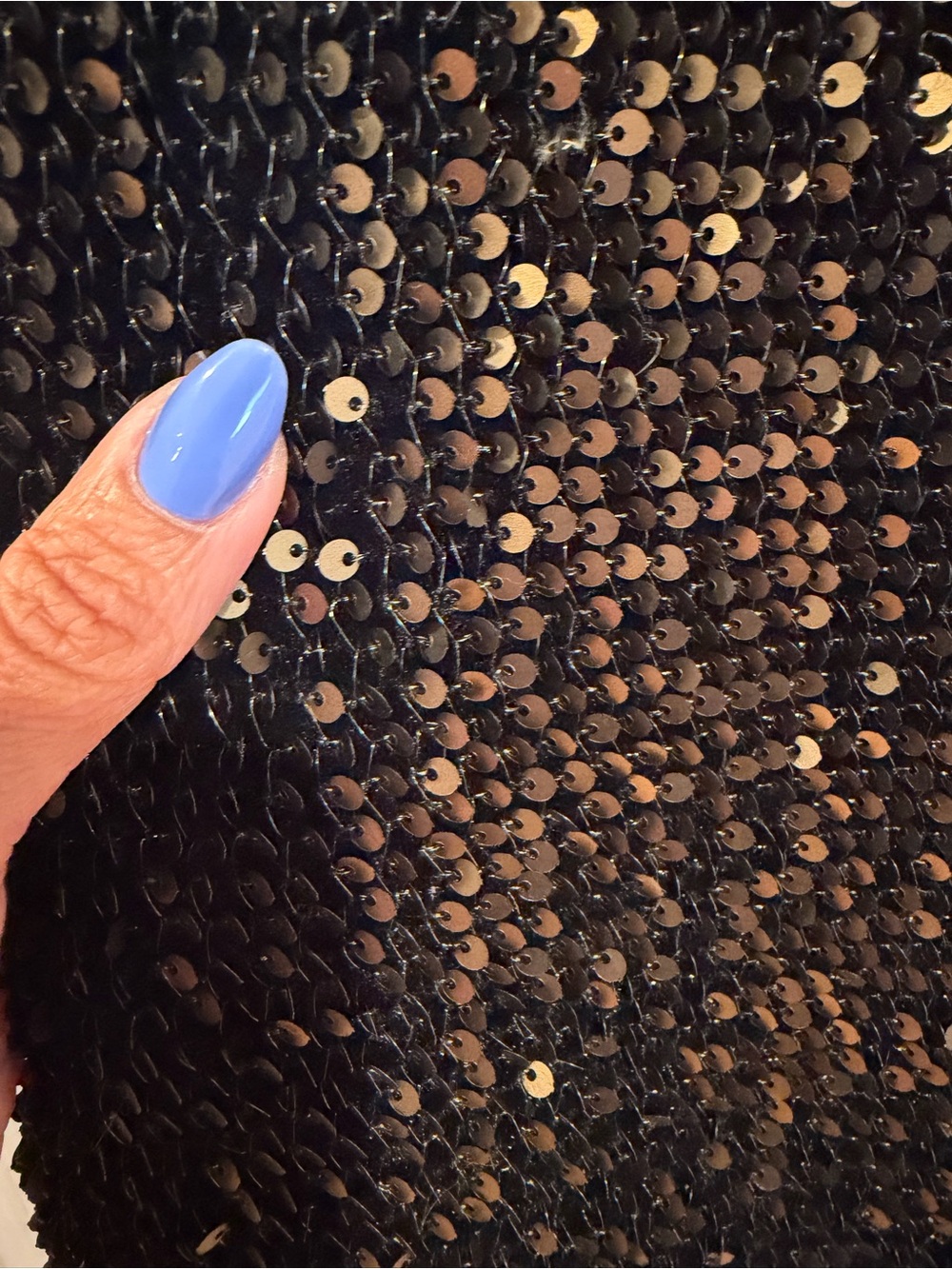 Black Sequin Mesh Long-Sleeve Bodycon Dress - Picture 3 of 7